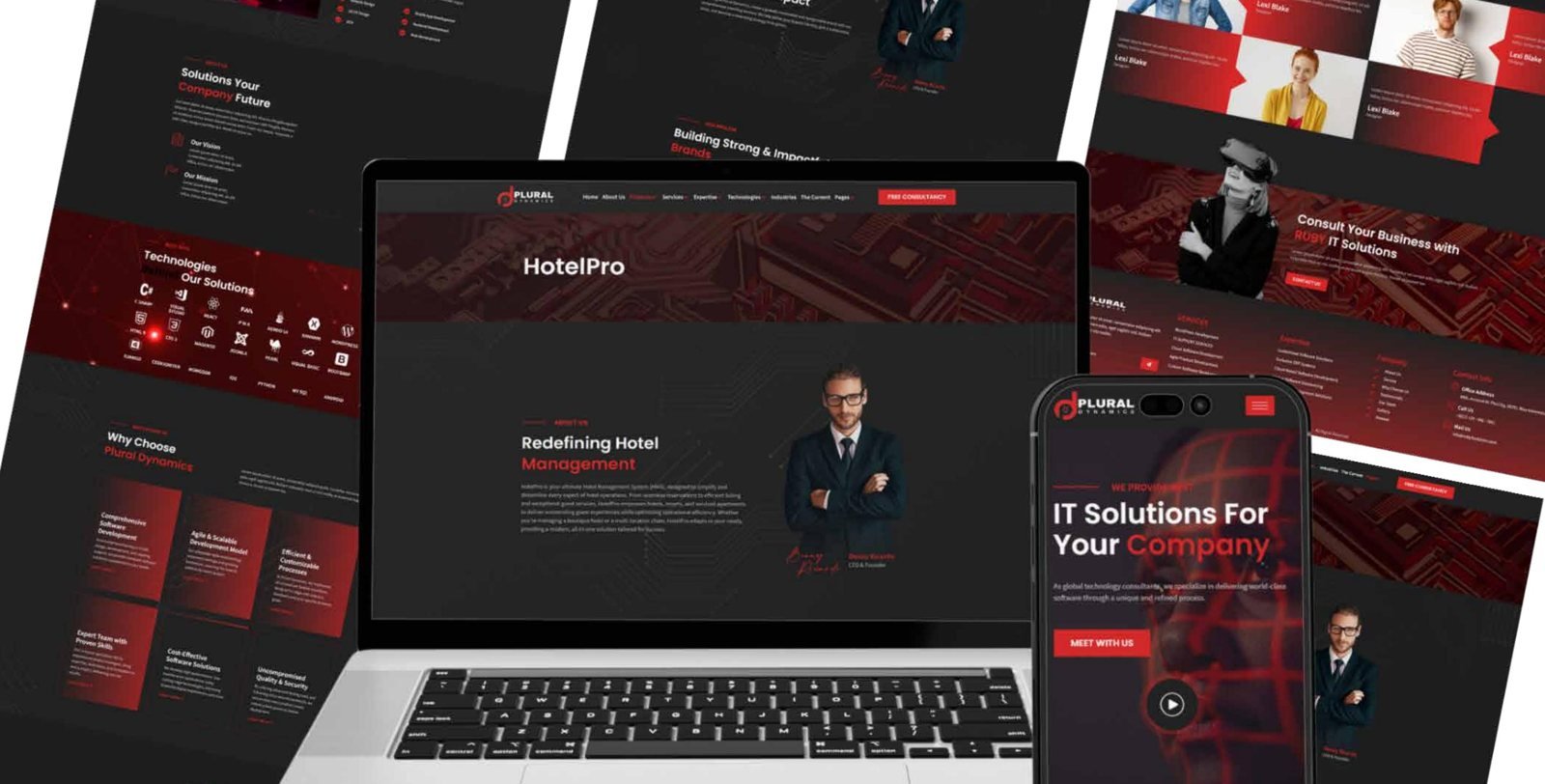 Website design mockup